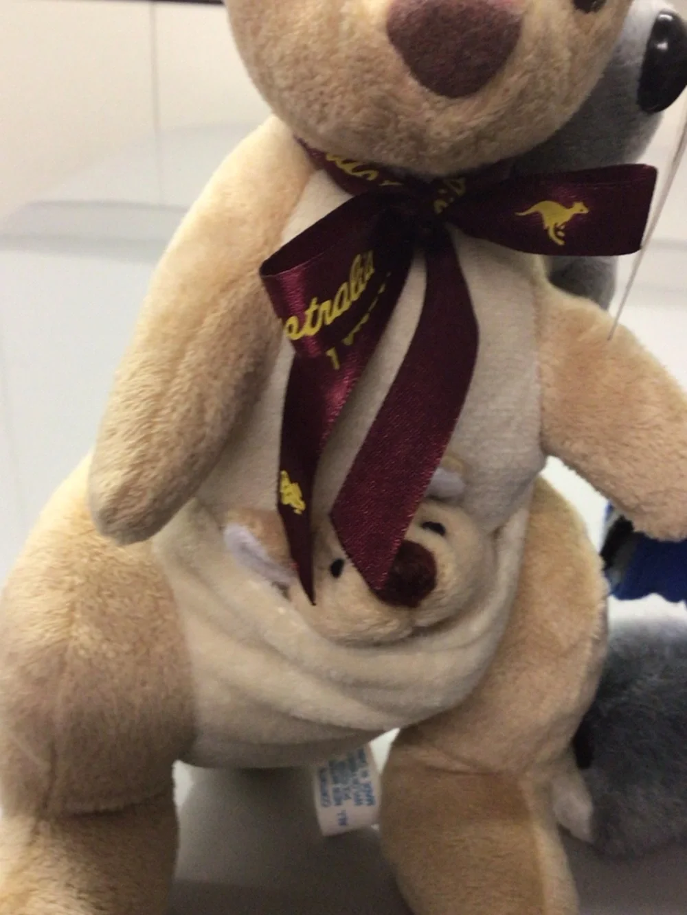 Beige Kangaroo & Gray Koala Plush Toy Duo - Soft Cuddly Set